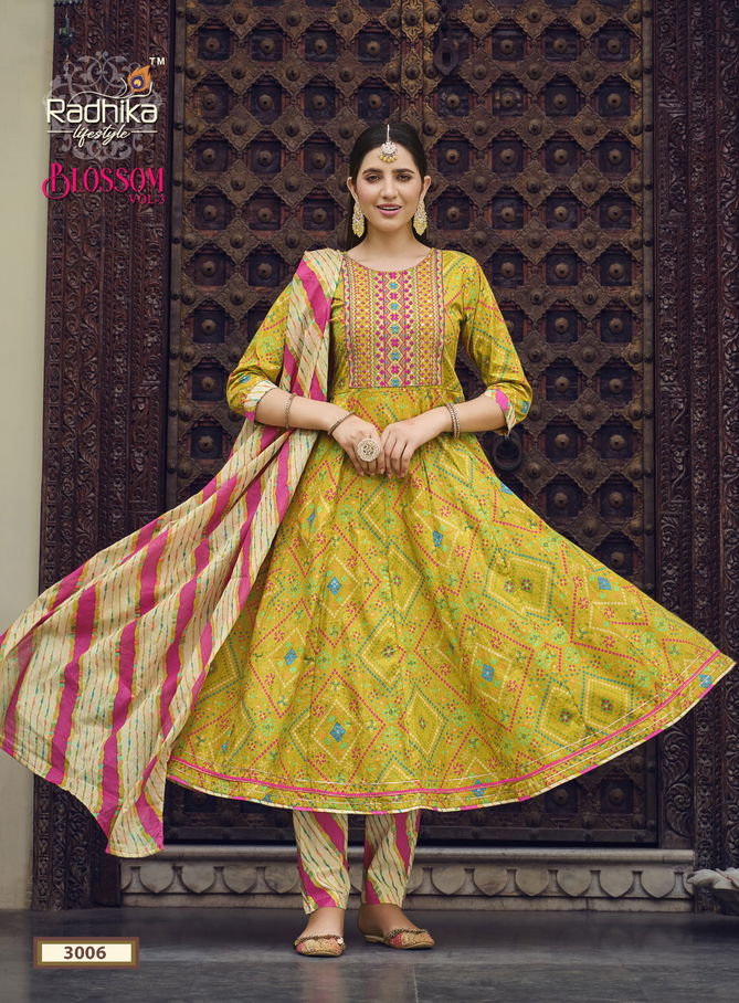 Blossom Vol 3 By Radhika Readymade Anarkali Suits Catalog